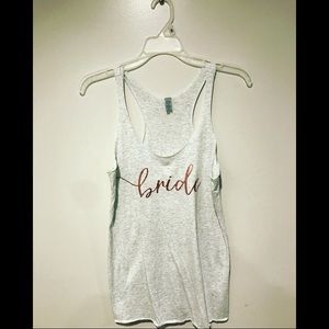 Bride rose gold tank top